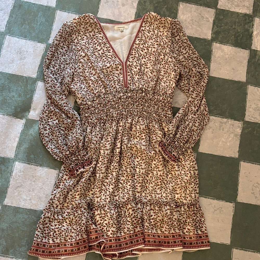 Max Studio Multicolor Long Sleeve Dress